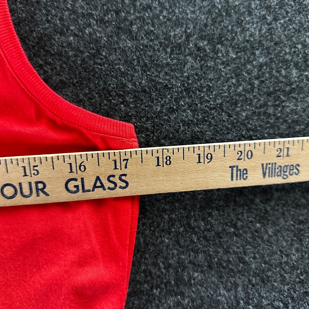 Babaton Red Scoop Neck Tank Top Rayon Spandex Stretch Curved Hem Small - Picture 6 of 7